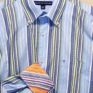 Tommy Hilfiger button front flip cuff dress shirt